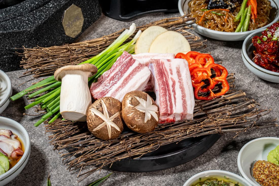 생 삼겹 갈비